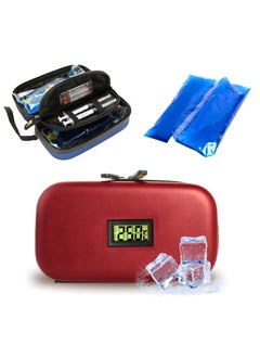 ARINA Medicine & Insulin Cooler Travel Case with LCD Display & Long-lasting Cooling (2 TSA-Approved Ice Packs Included) - Fits 4-8 Pens & Other Medications  - Image 1