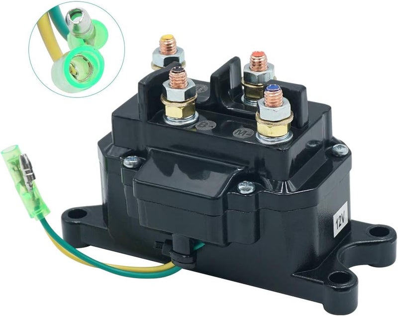 Triumilynn 12V 250A Winch Solenoid Relay Contactor Switch for ATV UTV 1500-5000lbs, Replace Warn 63070 62135 74900 70715 2875714 - Image 1