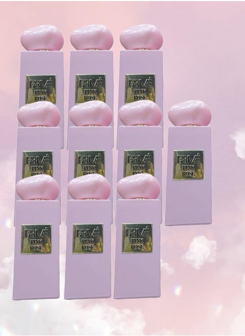 10 Pieces Prive Pink Rose Perfume 100ml EDP