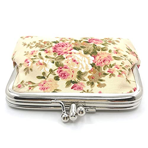 Sanxiner Cute Floral Buckle Coin Purses Vintage Pouch Kiss-lock Change Purse Wallets - Image 5