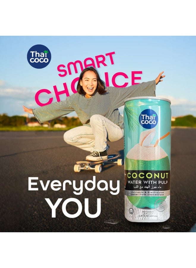 Thai Coco Coconut Water with Pulp 245ml - Image 3