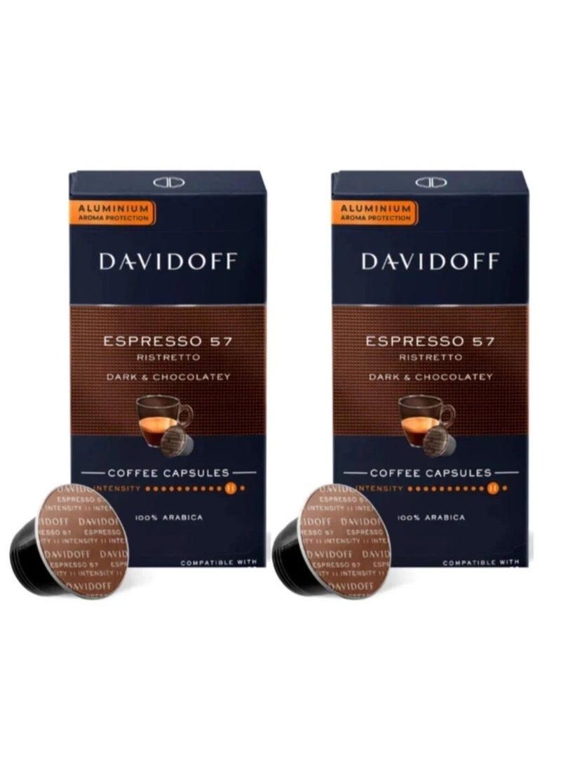 Davidoff DAVIDOFF Espresso 57 Coffee Capsules 2 packs (20 capsules)  - Image 1