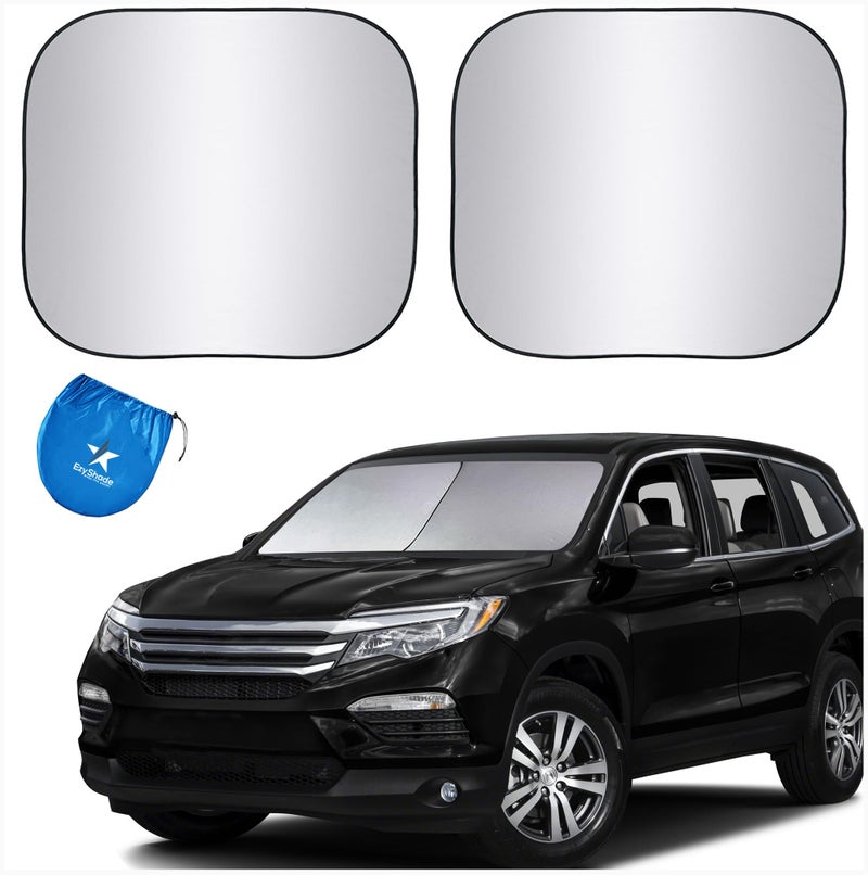 EzyShade Windshield Sun Shade with Shield-X Reflective Technology. See Vehicle Size-Chart. Foldable Car Sunshade for Front Windshield Window Car SUV Van Truck. Sun Visor Heat Shield. Max (L) Size - Image 1