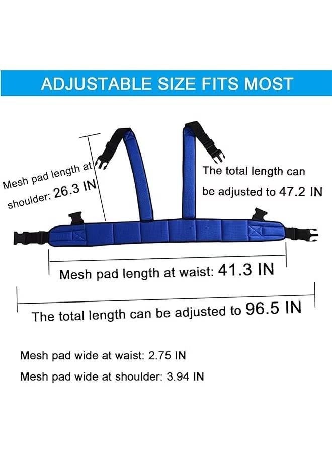 XiuWoo Wheelchair Safety Belt Torso Support Vest, Adjustable Whole Body Safety Belt to Prevent Tilting or Falling, Suitable for Wheelchair Restraint Belts for Patients, The Elderly and The Disabled  - Image 2
