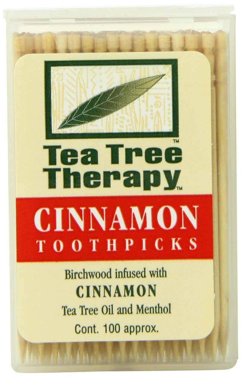 Tea Tree Therapy Toothpicks Cinnamon 100 Count - Image 1