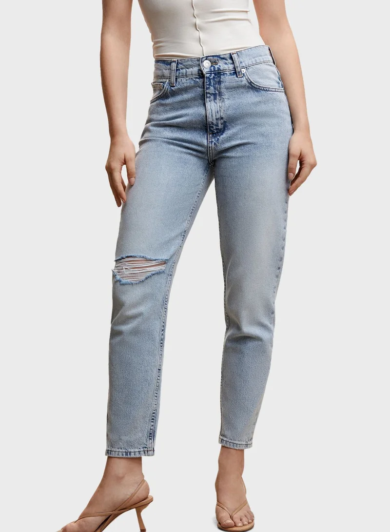 MANGO High Waist Mom Jeans
