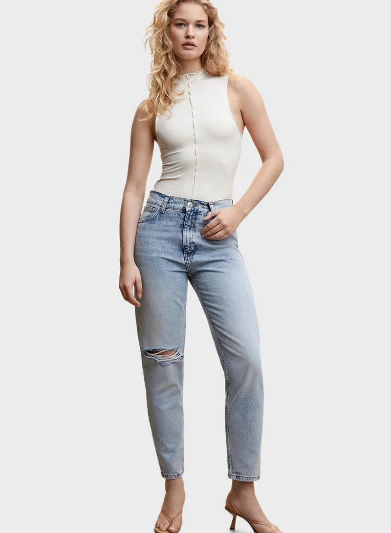MANGO High Waist Mom Jeans