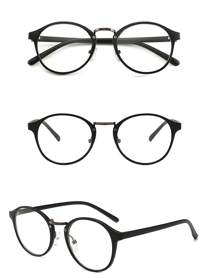 AZorb Round Glasses for Women Men Clear Lens eye glasses Stylish with Spring Hinges Lightweight Eyeglasses - Image 4