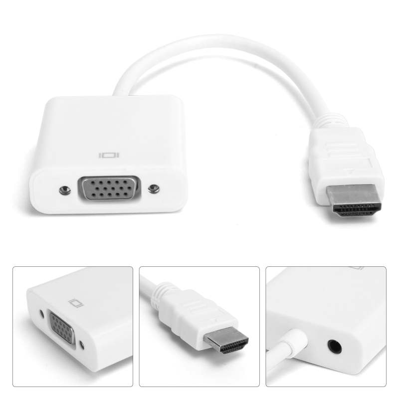 محول HDMI إلى VGA نحاسي بدقة 1920x1080 - تحويل عالي الوضوح - توصيل وتشغيل لقاعات الاجتماعات والمكاتب المنزلية - Image 5