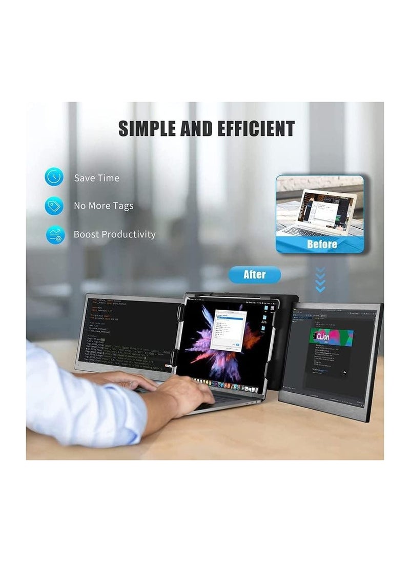 V2COM - V2COM OFIYAA P2 PRO Triple Portable Monitor for Laptop Screen Extender Dual Monitor 13.3'' FHD 1080P IPS Display Type-C/PD/TF Support M1/M2 MacBook, for 13.3''-16.5'' Notebook Computer Mac - Image 1