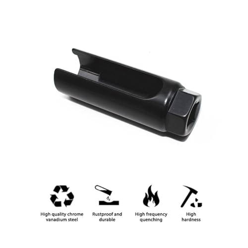 GKmow 1 PC Sensor Socket, 7/8 inch (22mm) 6-Point, O2 Sensor Wrench Removal Tool, Universal for Most Models of Cars (Black) - Image 5