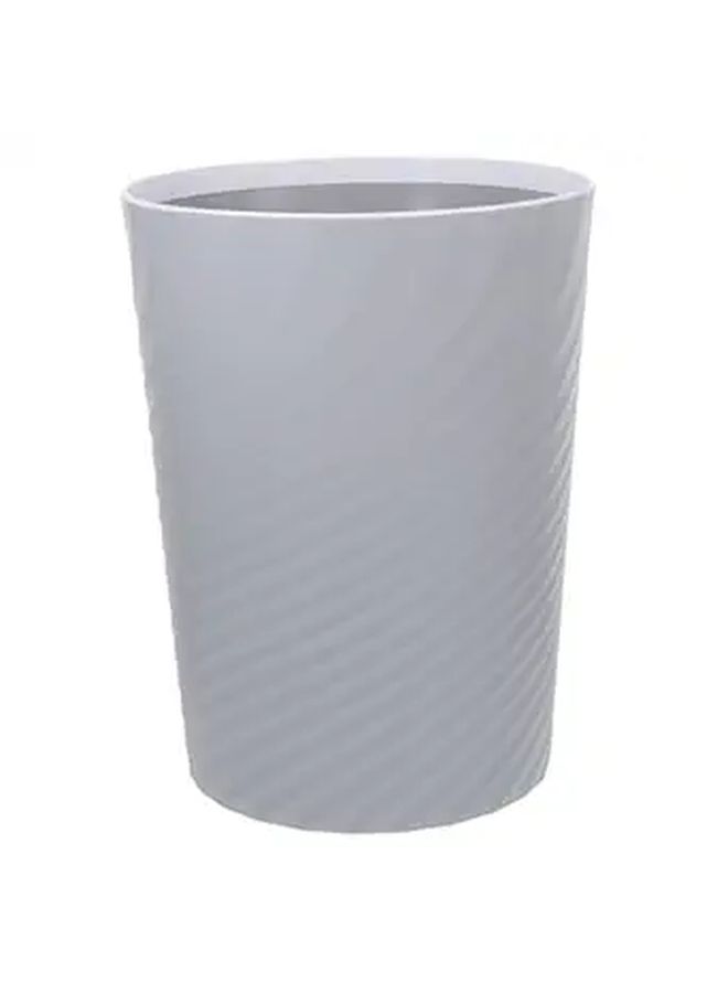 Small Plastic Trash Can With Press Lid And Built In Bag Holder For Bathroom Home Office - Image 1