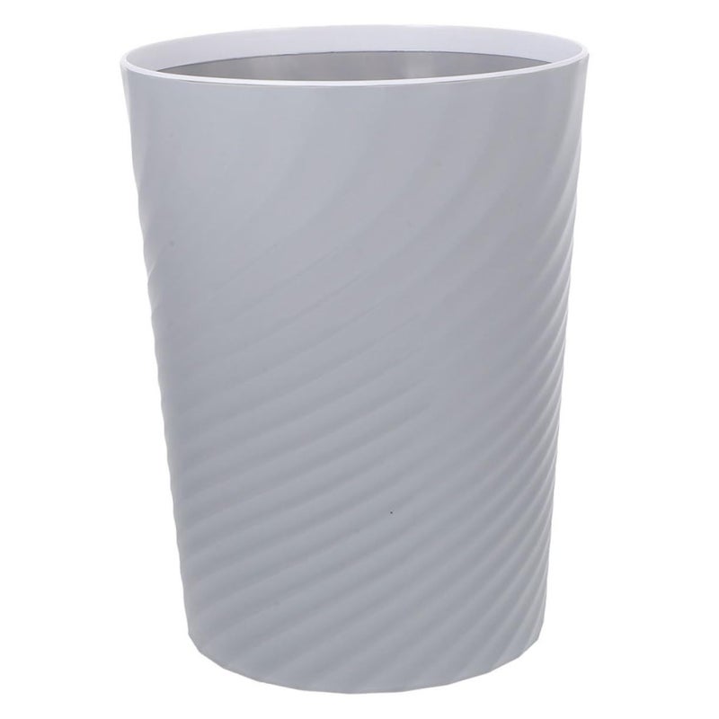 Small Plastic Trash Can With Press Lid And Built In Bag Holder For Bathroom Home Office - Image 2