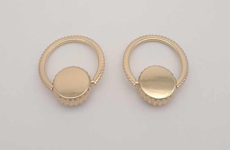 Angel Çanta Aksesuar Angel Bag Accessory Light Gold Color Round Ring Handle 2 Pieces - Image 1