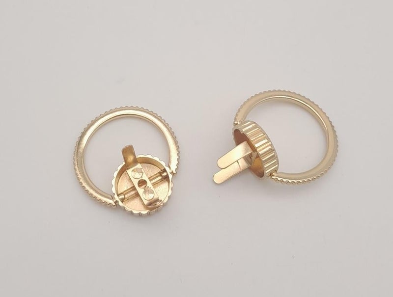 Angel Çanta Aksesuar Angel Bag Accessory Light Gold Color Round Ring Handle 2 Pieces - Image 4