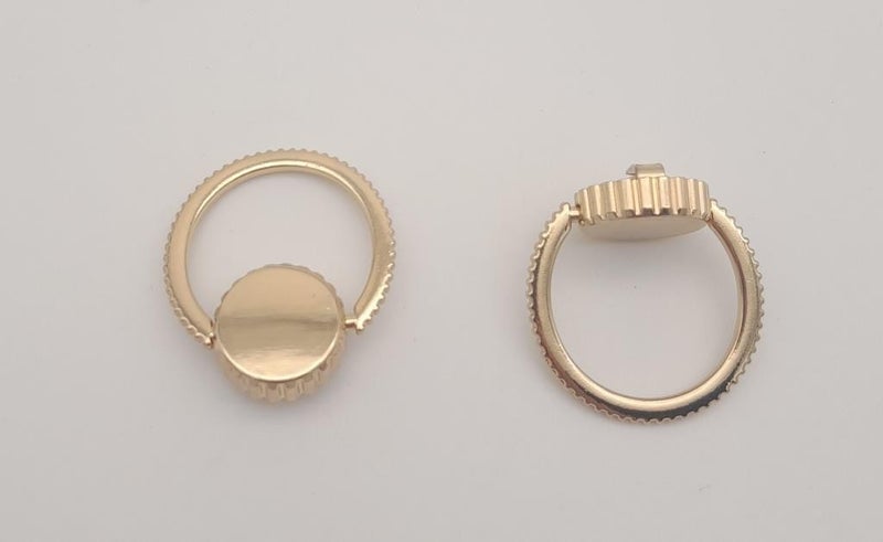 Angel Çanta Aksesuar Angel Bag Accessory Light Gold Color Round Ring Handle 2 Pieces - Image 3