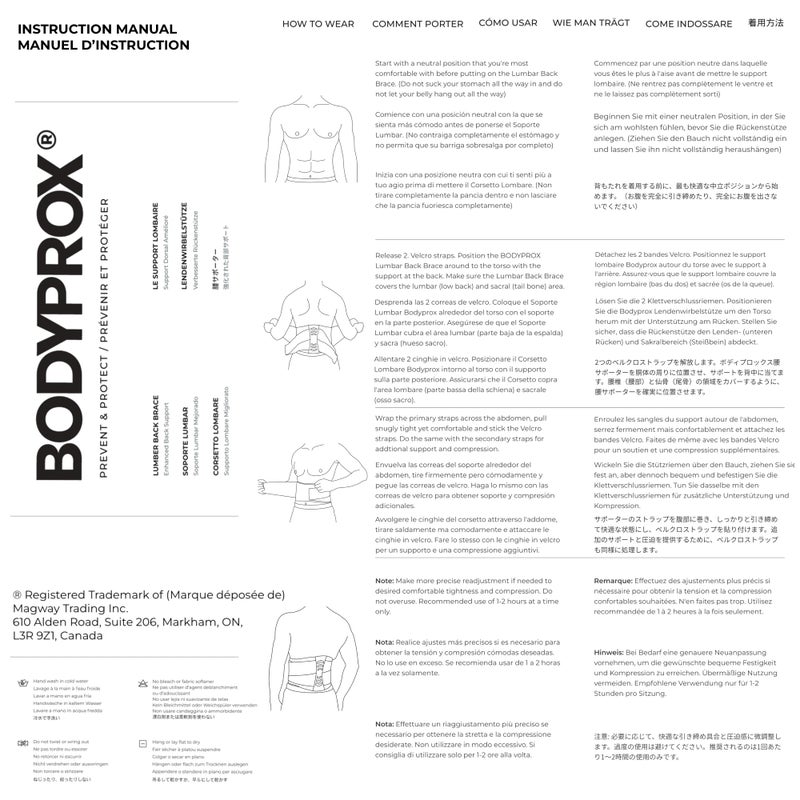Bodyprox Lumbar Support Back Brace for Men and Women (Regular 28" - 50") - Image 4