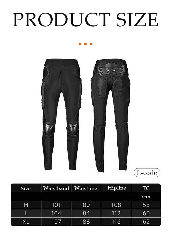 DUNISO - Motorcycle protective armor pants, riding impact pants, anti fall, anti collision, suitable for all seasons, suitable for off road, motorcycle, racing use, black (L) - Image 1