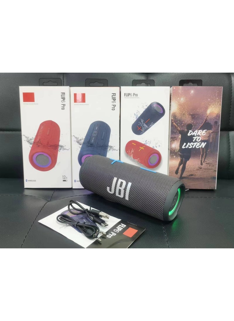 Generic - FLIP6 Pro RGB Waterproof Bluetooth Speaker Kaleidoscope Edition Grey - Image 1