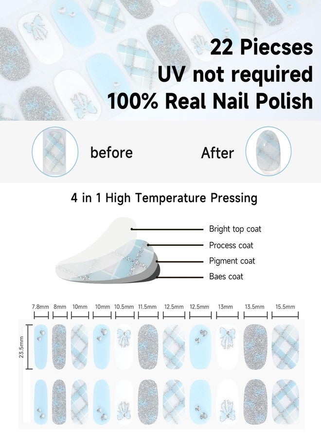 DUKASOU Gel Nail Strips - Easy Apply & Remove, Long Lasting, Salon Quality, Includes Prep Pads, Nail File & Wood Stick - Image 3