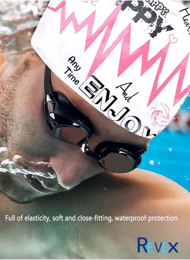 REVEX Swim Caps Adult Swimming Cap for Men Women  Durable Flexible  Great for Short and Long Hair  - Image 2