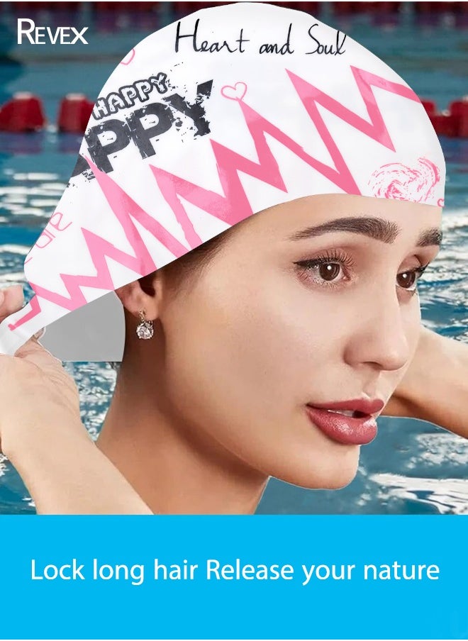 REVEX Swim Caps Adult Swimming Cap for Men Women  Durable Flexible  Great for Short and Long Hair  - Image 3