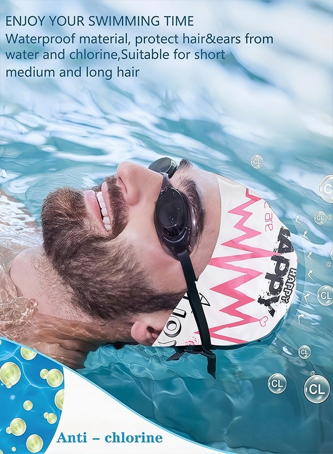 REVEX Men Women Swim Caps, Unisex Adult Swimming Caps  for Short Long Hair to Keep Hair Dry, Waterproof Bathing Cap for Swimming - Image 3