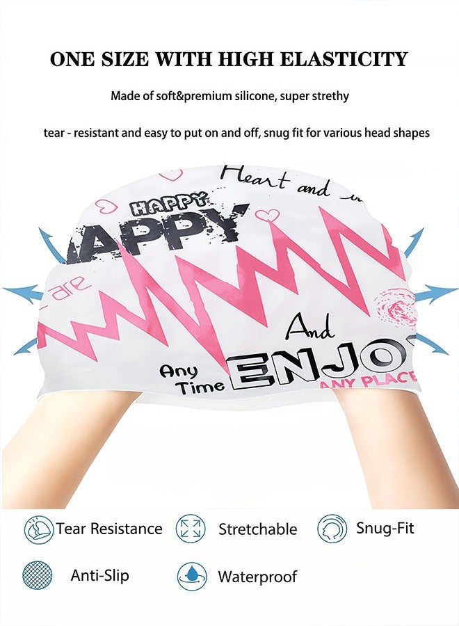 REVEX Men Women Swim Caps, Unisex Adult Swimming Caps  for Short Long Hair to Keep Hair Dry, Waterproof Bathing Cap for Swimming - Image 4