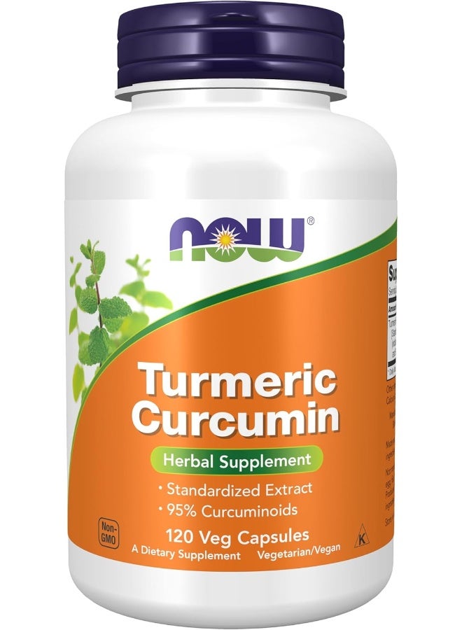 Now Foods (Pack of 2)Turmeric Curcumin, Herbal Supplement, 2x120 Veg Capsules Packaging May Vary - Image 1