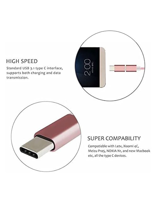عبوة 2 محول كابل أنثوي Micro USB إلى ذكر USB Type C من سبائك الألمنيوم، محول USB-C لأجهزة Android وغيرها من أجهزة USB Type C - Image 4