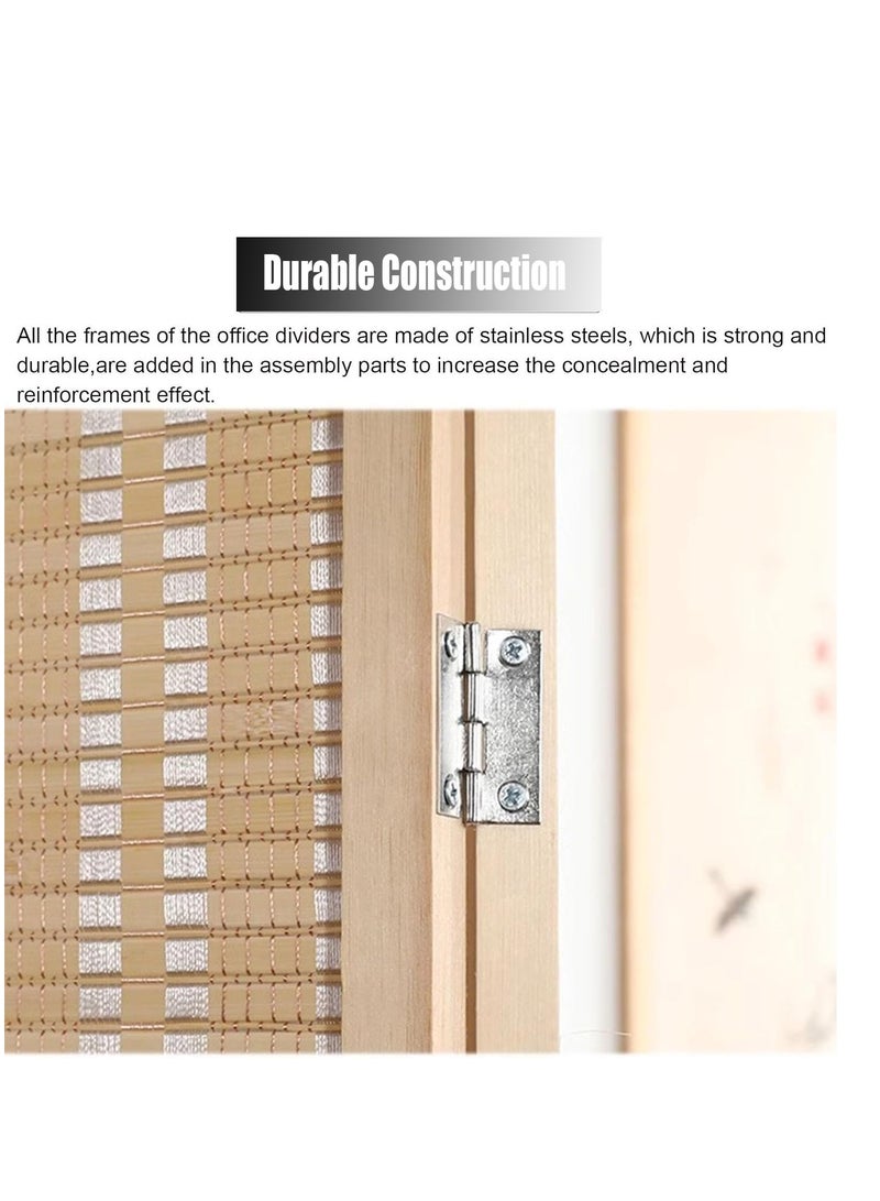 Generic 𝐅𝐅𝐃 Premium Wooden Room Divider with Foldable Panels | Freestanding 4-Panel Privacy Screen | Lightweight & Durable Room Separator for Living Room, Bedroom, Office | Portable, No Assembly Required, Stylish Rattan Finish  - Image 5