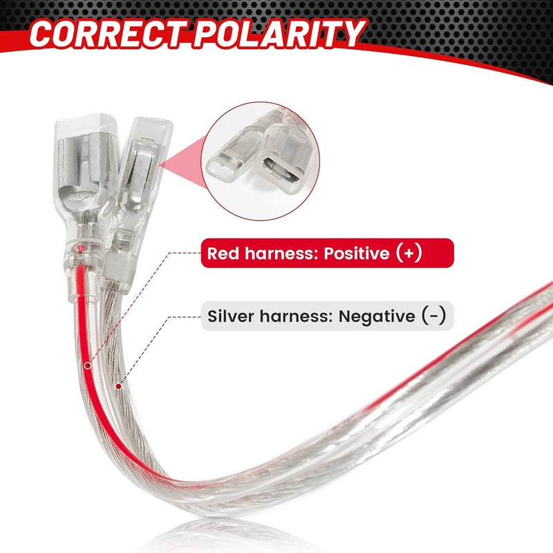 RED WOLF Car Door Speaker Wiring Harness Connector for 2011-2021 Ford F150 Escape Focus Bronco Mustang Mazda 2 6 CX5 Replace Aftermarket Speaker Wire Cable Plug, 2 PCS - Image 3