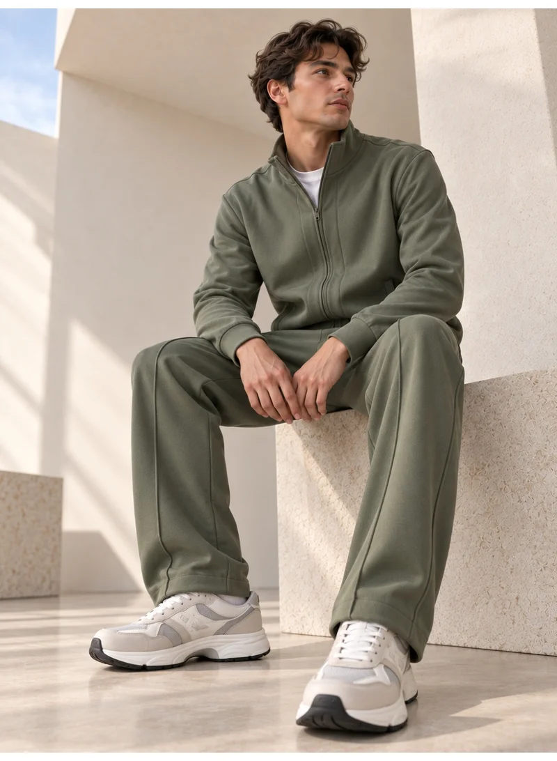 تي جي تي Men's Full-Zip Fleece Sweatshirt Jacket