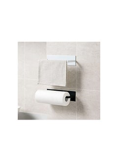 Rock Pow Paper Towel Holder Self Adhesive, Wall Mounted Paper Towel Tissue Paper Hanger for Bathroom Kitchen-Both Available in Self Adhesive and Screws(White)  - Image 5