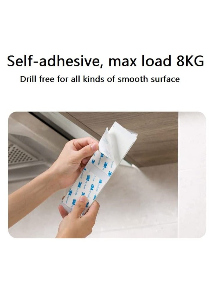 Rock Pow Paper Towel Holder Self Adhesive, Wall Mounted Paper Towel Tissue Paper Hanger for Bathroom Kitchen-Both Available in Self Adhesive and Screws(White)  - Image 2