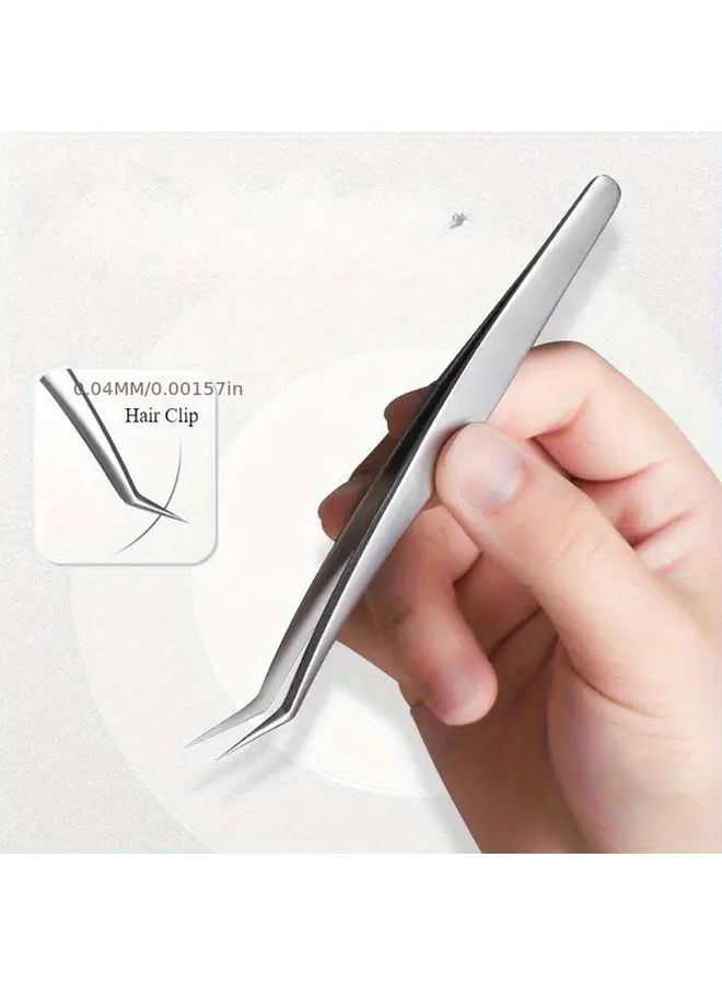 Dolphin Clip Stainless Steel Precision Tweezers For Eyebrows Blackhead Removal Fine Tip - Image 2