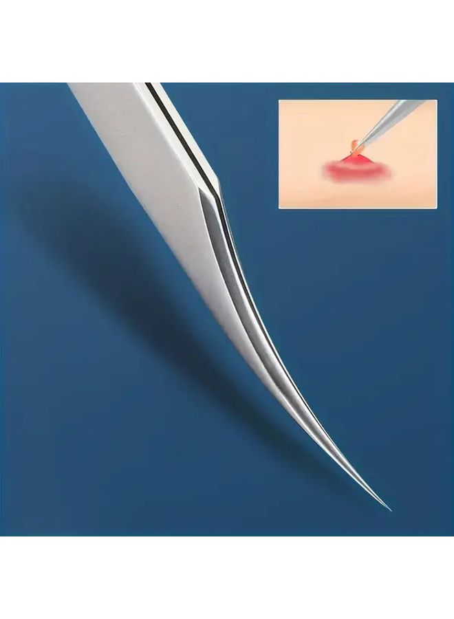 Dolphin Clip Stainless Steel Precision Tweezers For Eyebrows Blackhead Removal Fine Tip - Image 5