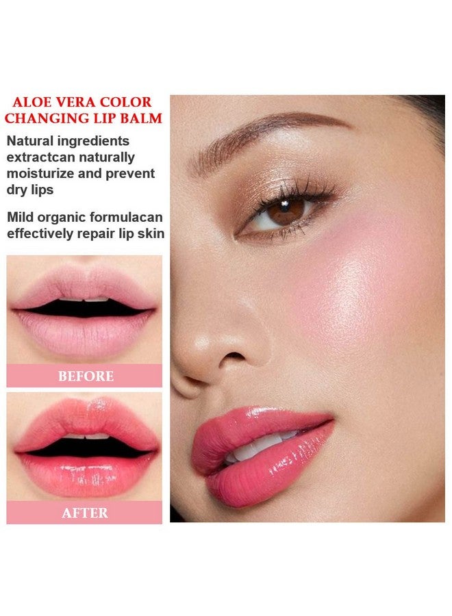 بينج بروش أحمر شفاه كوين متغير اللون من بينجبرش، مرطب شفاه مغذي يدوم طويلاً، ملمع شفاه سحري متغير درجة الحرارة، مجموعة مكياج للنساء (صبار، 3 قطع (عبوة من قطعة واحدة)) - Image 4