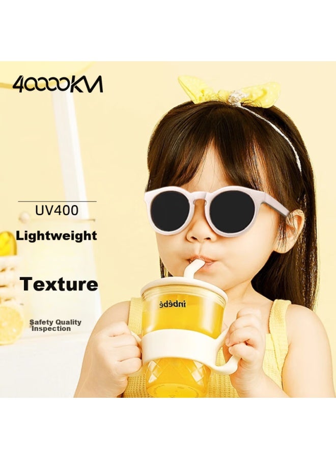 Forty thousand kilometers 40,000 Km Children's Sunglasses For Boys And Girls, Polarized Uv Protection Glasses, Fashionable Trendy Non-harmful Sunglasses For Girls And Toddlers - Image 1