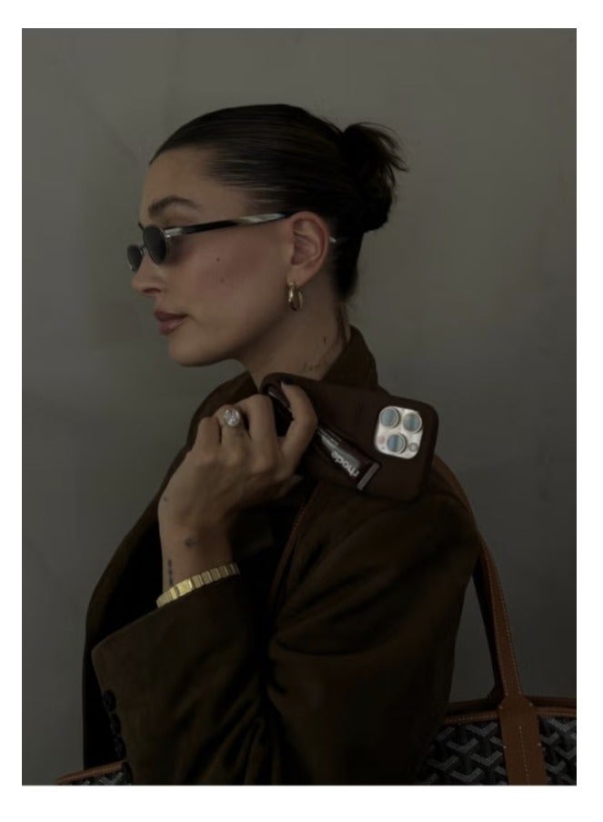 rhode Silicone Lip Holder for Cell Phone, Lip Gloss Adhesive Sleeve for Phone, Lip Holder Stick-on Phone Case, Back Stick On Holder for iPhone Phones（Espresso） - Image 5