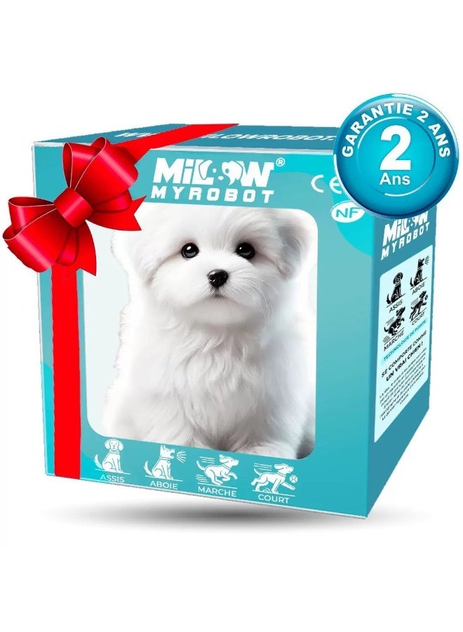 Robot Dog Interactive Robot Puppy Toy Lifelike Walking Barking Dog Soft Plush Realistic Pet Companion Gift