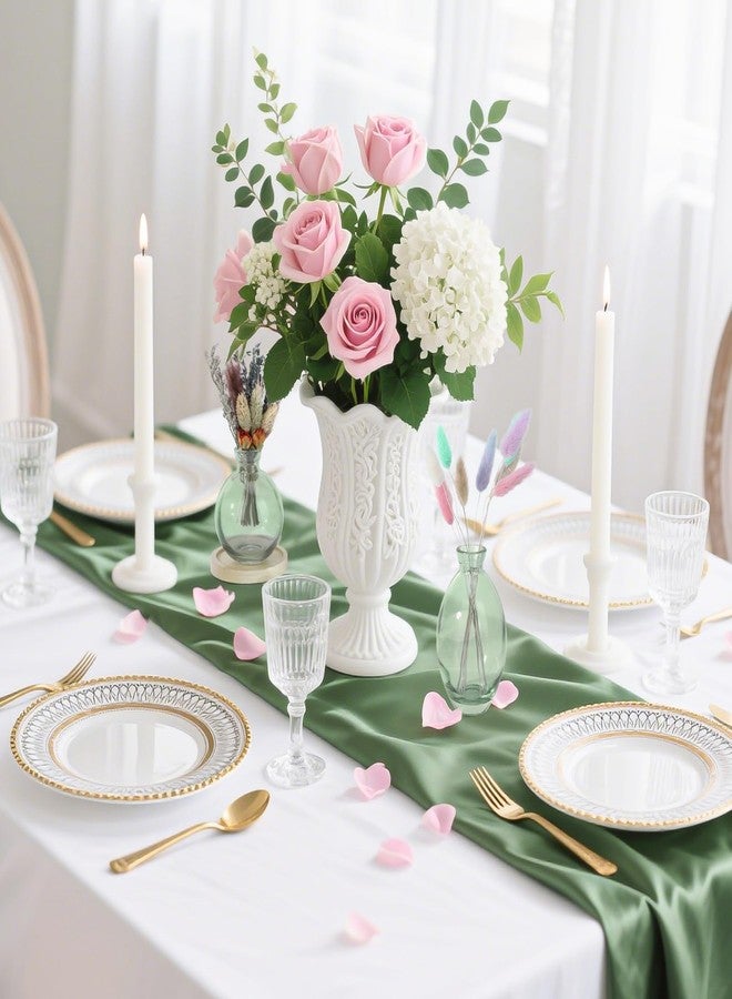 Suream Green Small Flower Vase, Set of 3 Cute Vase for Minimalist Decor, Glass Bud Vases for Home Table Flower Decoration - Image 5