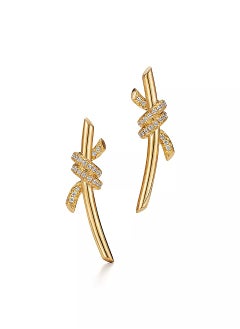 Tiffany & Co. Tiffany Knot Earrings in Yellow Gold with Diamonds  - Image 1