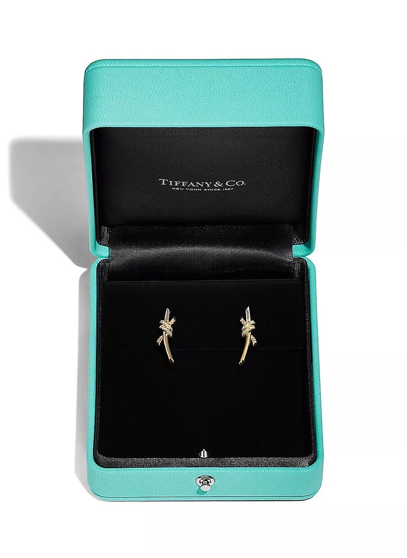 Tiffany & Co. Tiffany Knot Earrings in Yellow Gold with Diamonds  - Image 5