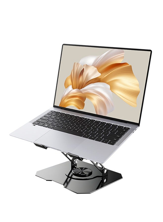 Adjustable Laptop Stand with 360° Rotating Base,Ergonomic Laptop Stand for Desk,Foldable & Portable Laptop Riser,Suitable for Collaborative Work, Fit MacBook/Laptop up to 13 inches  - Image 1