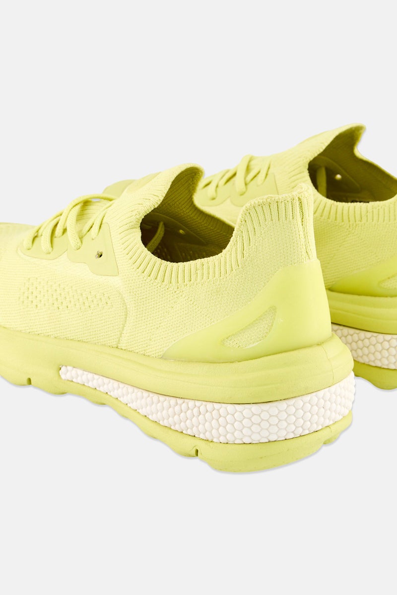 GEOX Women Spherica Lace Up Casual Shoes, Lime Green - Image 4