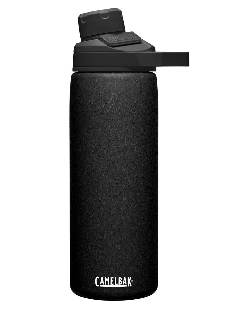 CAMELBAK زجاجة ماء من ستانلس ستيل معزولة بالفراغ سعة 20 أونصة من كاملباك شوت ماغ، سوداء - Image 1