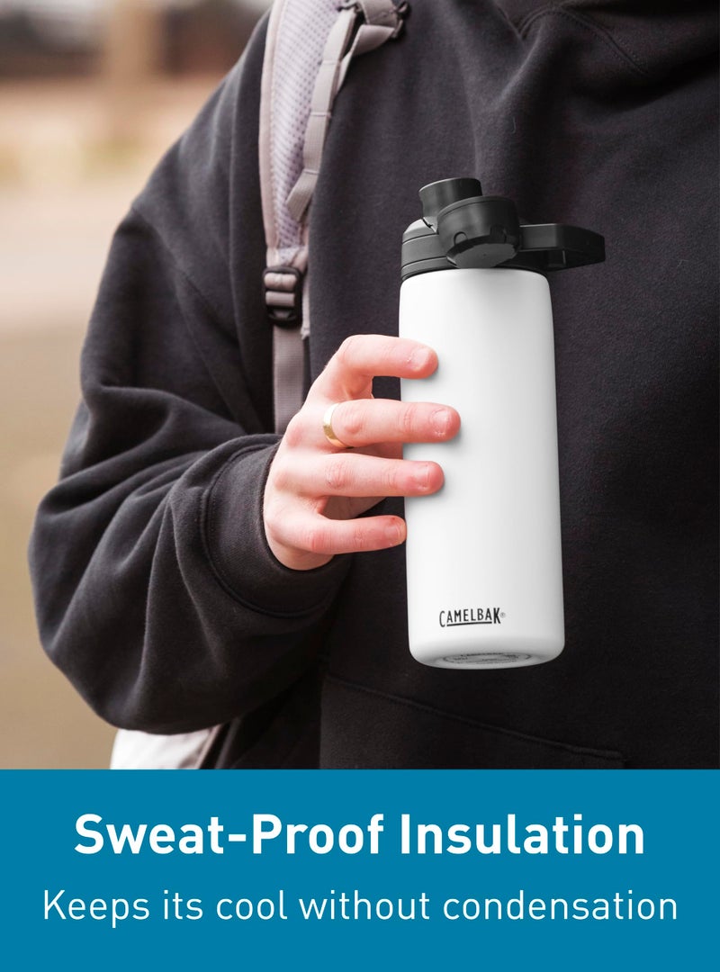 CAMELBAK زجاجة ماء من ستانلس ستيل معزولة بالفراغ سعة 20 أونصة من كاملباك شوت ماغ، سوداء - Image 4