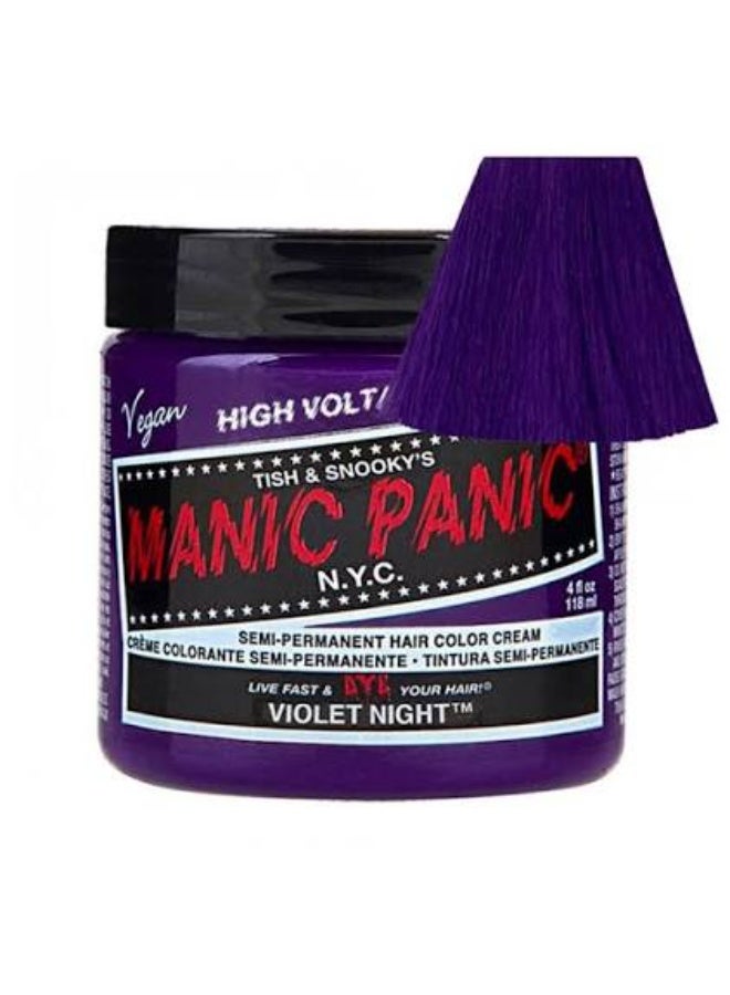 Manic Panic Classic High Voltage Semi-Permanent Hair Color Cream Violet Night 118ml - Image 2