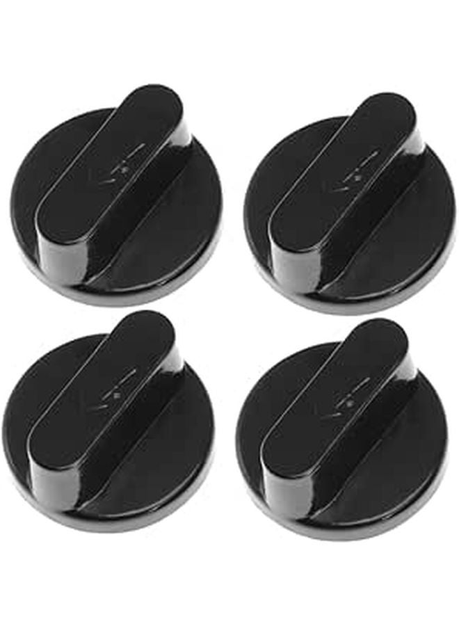 4Pcs Black Plastic Stove Control Knobs Replacement For Gas Stove Oven Grill - Image 1